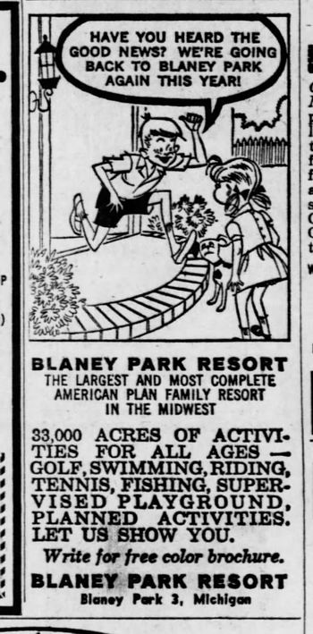 Blaney Park Resort - 1965 Ad (newer photo)